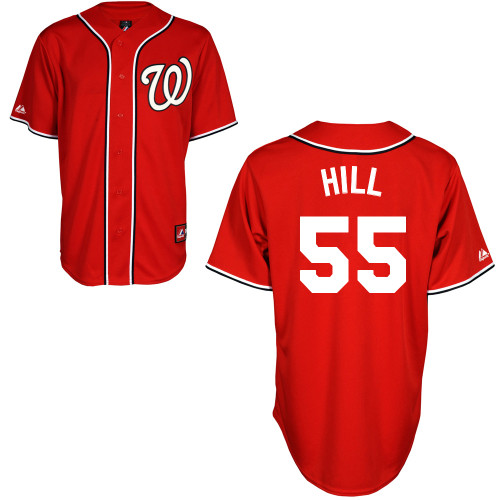 Taylor Hill #55 mlb Jersey-Washington Nationals Women's Authentic Alternate 1 Red Cool Base Baseball Jersey